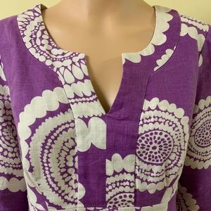 Boden 3/4 sleeve floral cotton midi dress spring 6